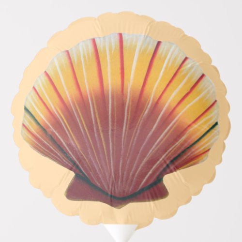 Orange and Red Scallop Shell Balloon