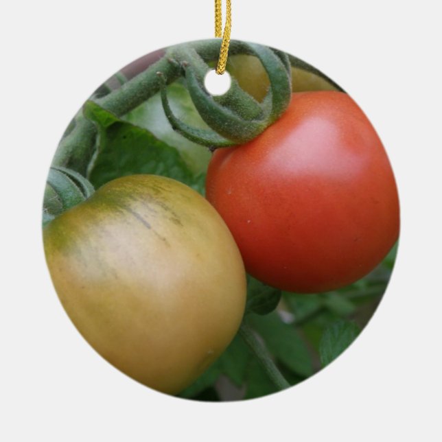Orange and Red Tomatoes Ornament (Front)