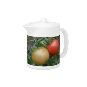 Orange And Red Tomatoes Teapot by Fallen_Angel_483 at Zazzle
