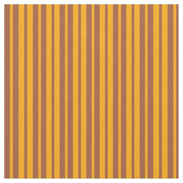 Orange and Sienna Pattern of Stripes Fabric (Close Up)