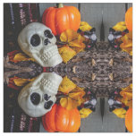 Orange and Skull Fabric