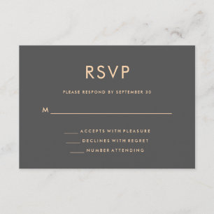 Orange and Smoky Gray   World Map Wedding RSVP Card