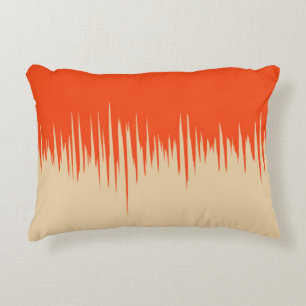 Orange and Tan Accent Pillow
