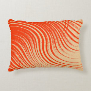 Orange and Tan Accent Pillow