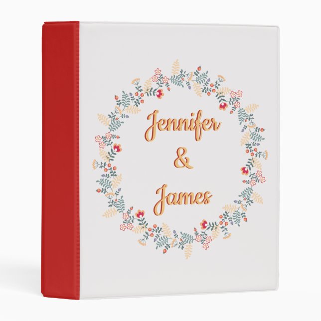 Orange And Tan Mini Binder (Front/Spine)