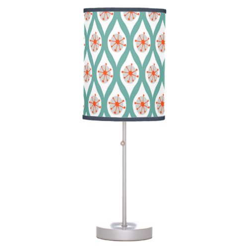 Orange and Teal Abstract Table Lamp