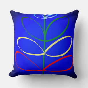 Orange and turquoise black Design Cushion Jimette