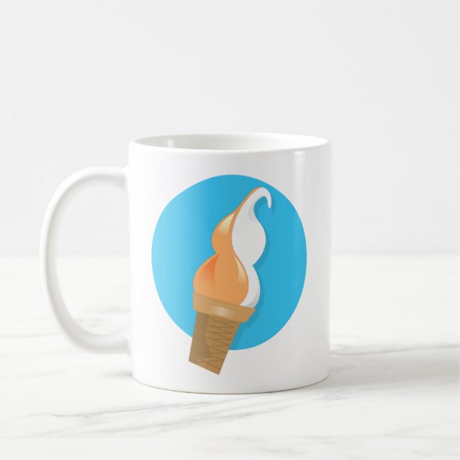 Orange and Vanilla Soft Ice Cream Coffee Mug (Left)