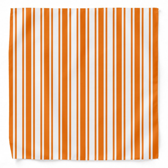 Orange and white candy stripes bandana (Front)