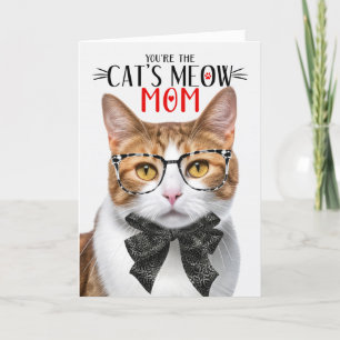 Orange and White Cat for Mom on Mother's Day Holiday Card