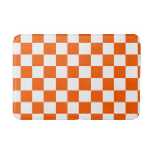 Orange and White Checkerboard Pattern