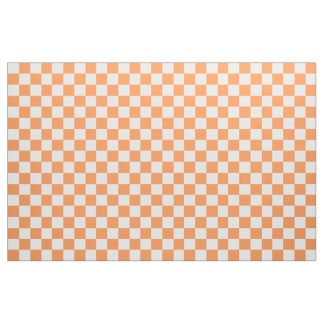 Orange And White Checkered Fabric