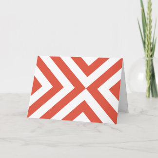 Orange and White Chevrons Letterpress Thank You Card