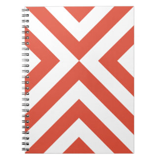 Orange and White Chevrons Notebook
