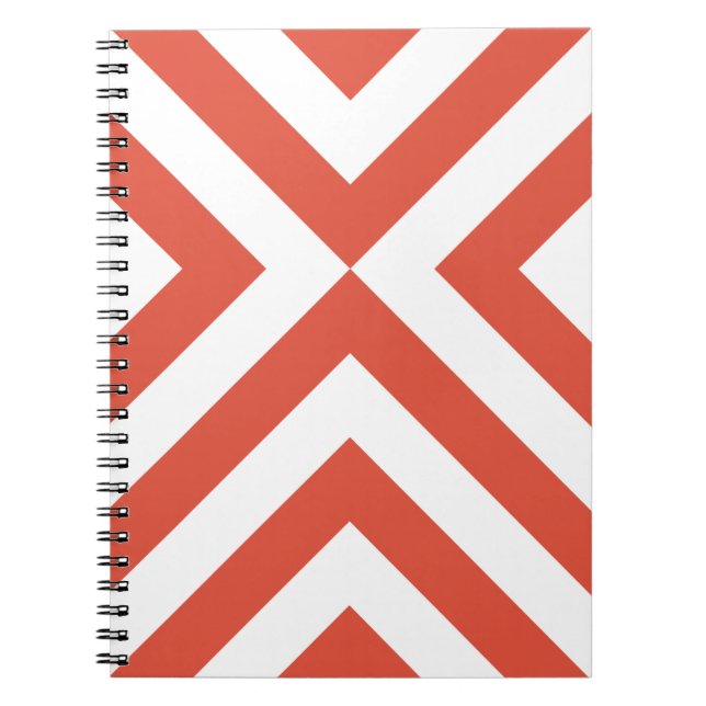 Orange and White Chevrons Notebook (Front)