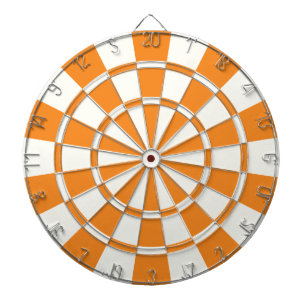 Orange And White Dart Board