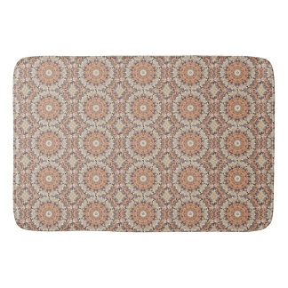 Orange and white delight bathroom mat