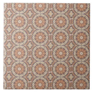 Orange and white delight ceramic tile