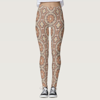 Orange and white delight leggings