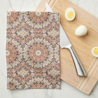 Orange and white delight towel