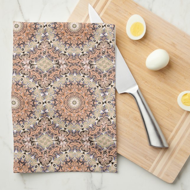 Orange and white delight towel (Quarter Fold)