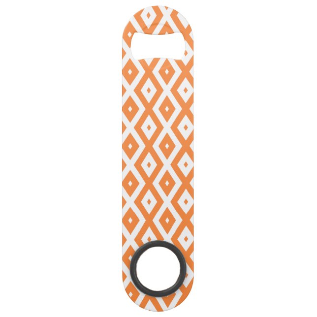 Orange and white diamond pattern bar key (Front)