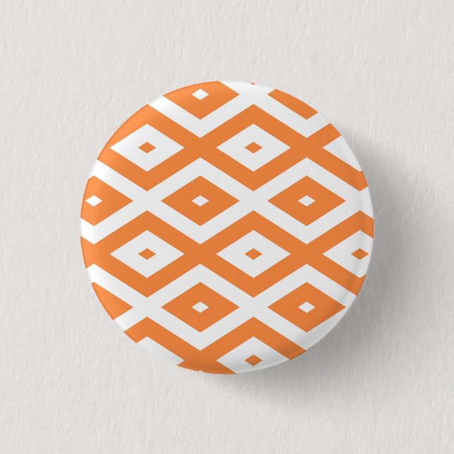 Orange and white diamond pattern button (Front)