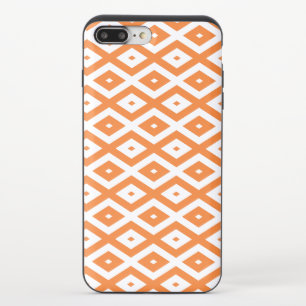 Orange and white diamond pattern iPhone 8/7 plus slider case