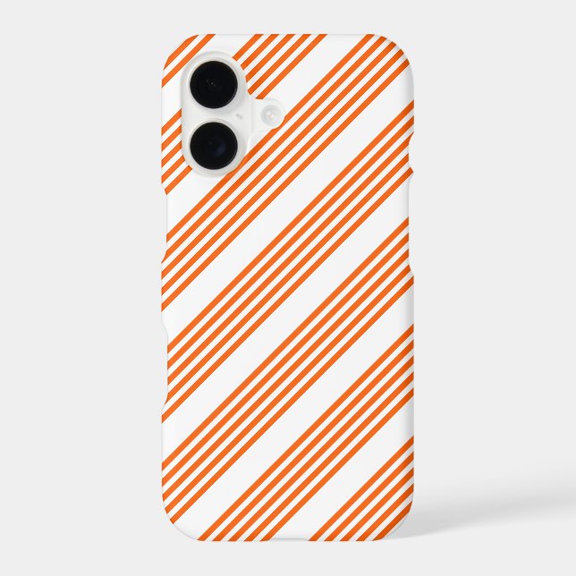 Orange and white five stripes pattern iPhone case (Back)