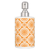 Orange and White Geometric Circles Pattern Bathroom Set (Front)