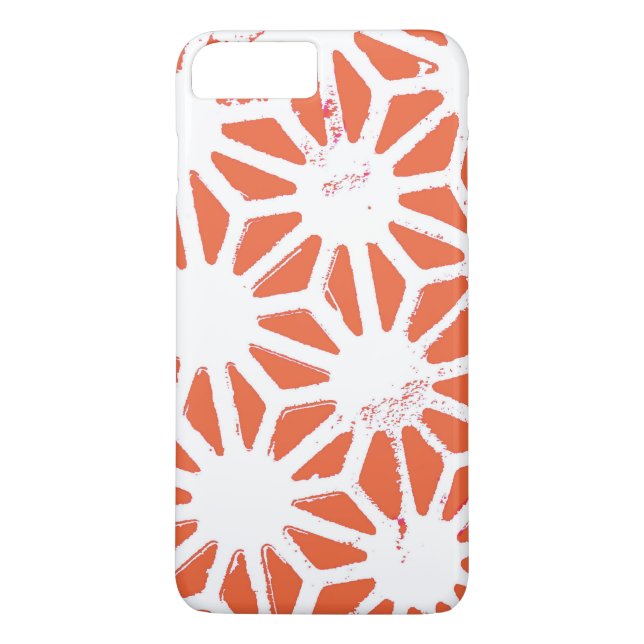 Orange and white geometric pattern Case-Mate iPhone case (Back)