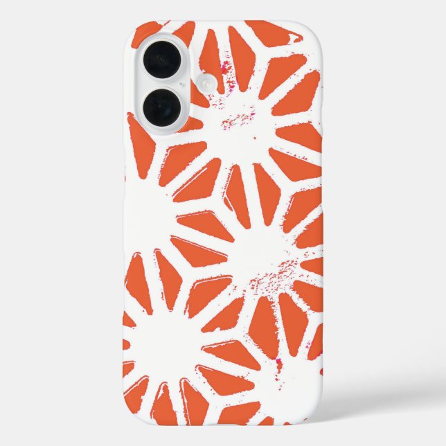 Orange and white geometric pattern Case-Mate iPhone case (Back)