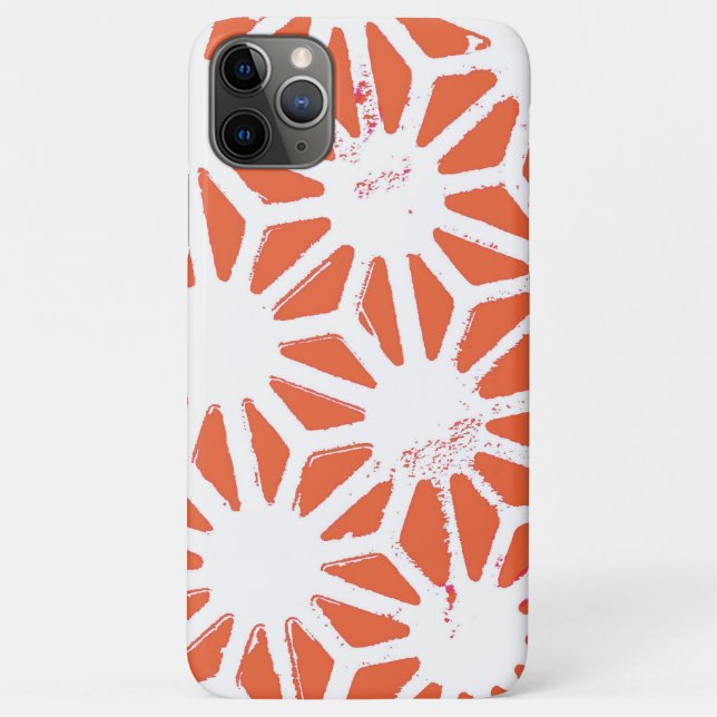 Orange and white geometric pattern Case-Mate iPhone case (Back)