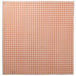 Orange and White Gingham Cloth Napkin