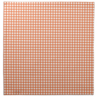 Orange and White Gingham Cloth Napkin