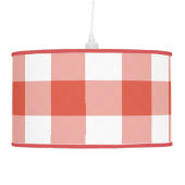 Orange and White Gingham Pattern Ceiling Lamp (Right)