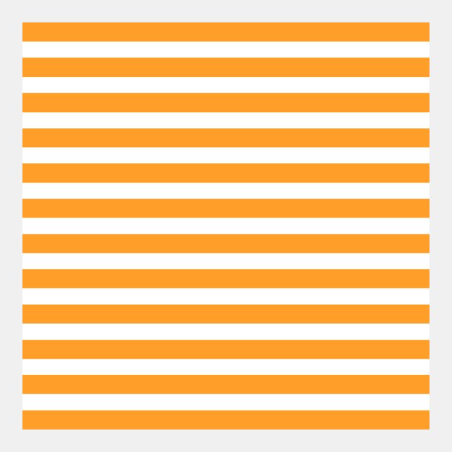 Orange and white horizontal striped pattern  (Front)