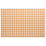 Orange and White Houndstooth Fabric
