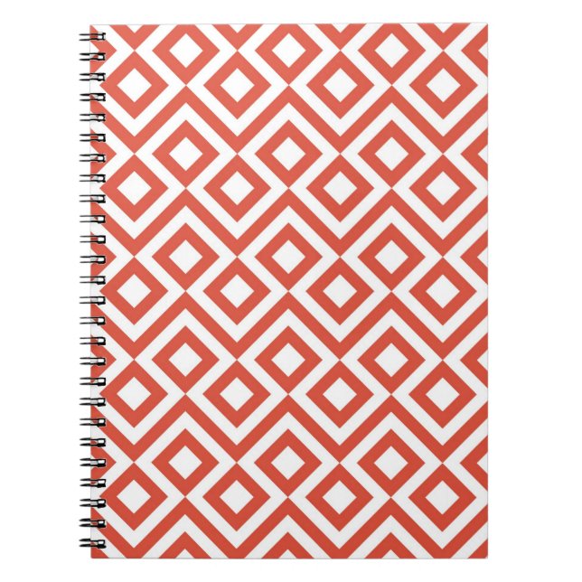 Orange and White Meander Notebook (Front)