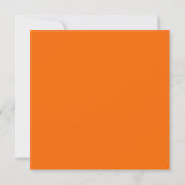 Orange and White Modern Basic Grad Party Invitation (Back)