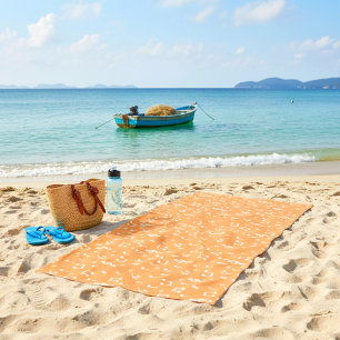 Orange and white Musical Beach Towel