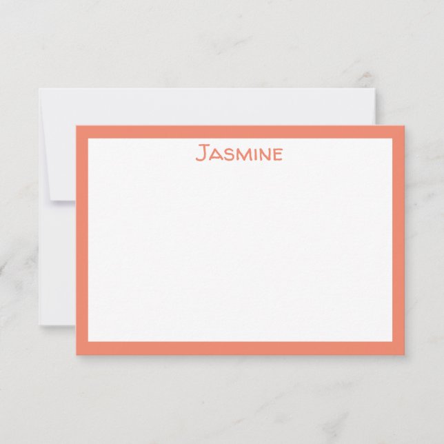 Orange and White Note Card (Front)