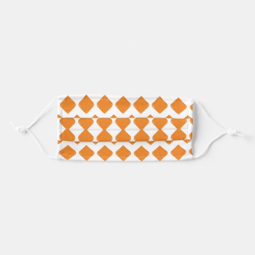 Orange and White Pattern Adult Cloth Face Mask