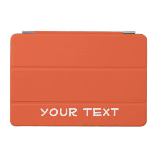 Orange and White, Personalized Name, Simple iPad Mini Cover