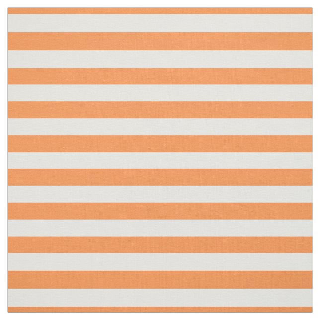 Orange and White Stripe Pattern Fabric (Swatch)