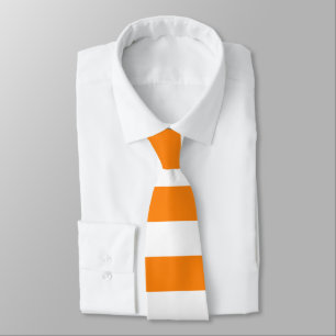 Orange and White Stripe Tie