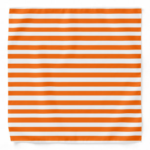 Orange and White Stripes  Bandana