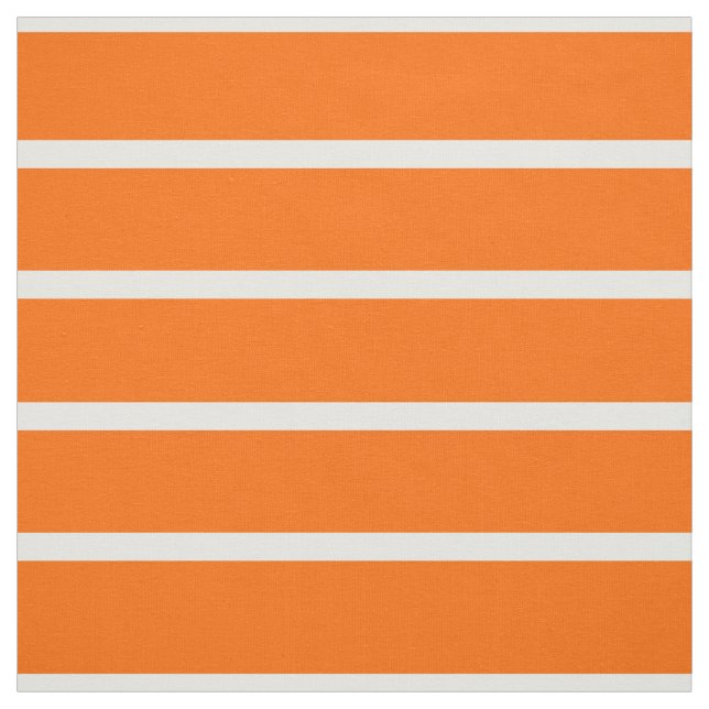 Orange and White Stripes Design Fabric (Swatch)