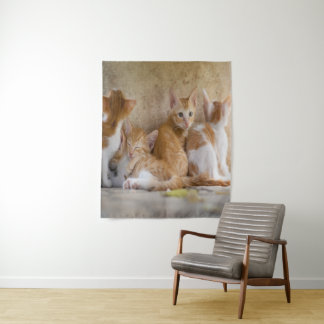Orange and White Tabby Kitten/Add Your Pet's Photo Tapestry