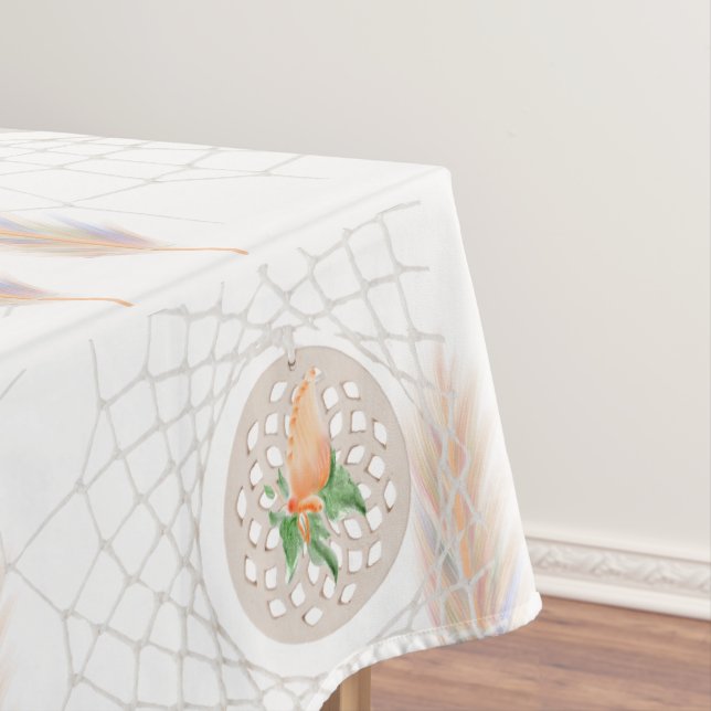 Orange and white Tablecloth  (In Situ)